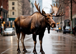 Лось устроил погром в волгоградском городе 