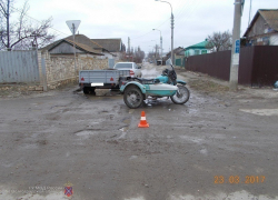 Пожилой байкер попал в больницу по вине водителя LADA Priora 