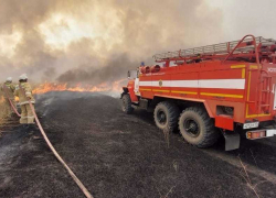 Под Волгоградом бушует крупный ландшафтный пожар