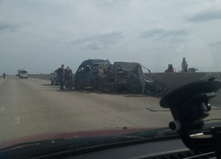 Под Волгоградом на московской трассе заснувший водитель грузовика протаранил «Газель»