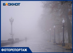   Густой туман на улицах Волгограда в объективе фотографа