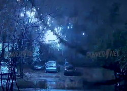 Зацепило провода: падение дерева-гиганта во время ночного ливня попало на камеры под Волгоградом