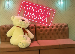Гигантского мишку увели посетители из волгоградского караоке: талисман в полтора метра высоты