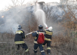 В Волгограде ликвидировали масштабное возгорание камыша