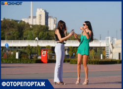 Волгоградские красотки показали себя в последний жаркий день перед завтрашним морозом 