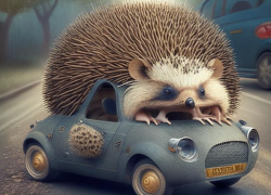 Еж опрокинул автомобиль с людьми под Волгоградом