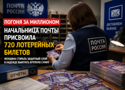Начальница почты в Урюпинске украла 720 лотерейных билетов в надежде сорвать джекпот