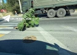 Опасный люк стыдливо забросали на оживленной дороге в Волгограде