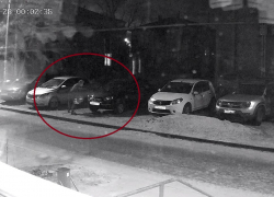 Профессионального вора колпаков с авто сняли на видео в Волгограде 