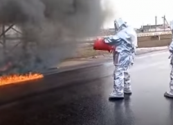 Возгорание бензовоза под Волгоградом попало на видео