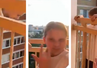 Школьница прогулялась за парапетом на 15 этаже в Волгограде: шок-видео