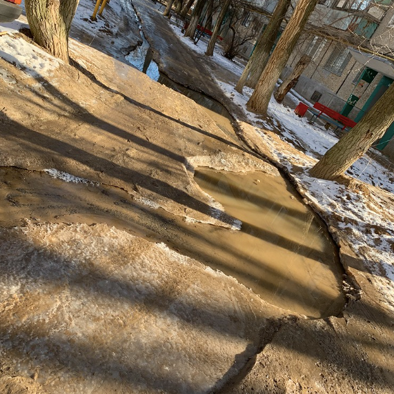 «Фекалии с улицы мы тащим в наши квартиры»: затопленная дорога вызывает ужас у волгоградцев