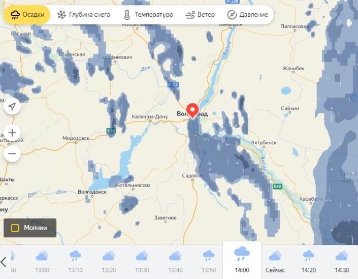 Карта погоды волгоградской