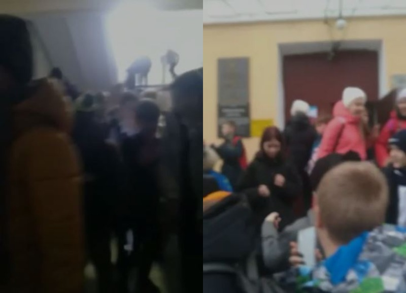 Дети в панике массово выбегают из лицея №5 в Волгограде: видео