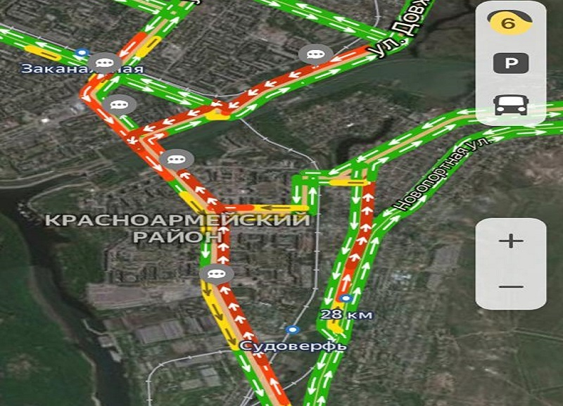 Пробка набирает обороты: огромный затор на юге Волгограда стал причиной уже нескольких ДТП