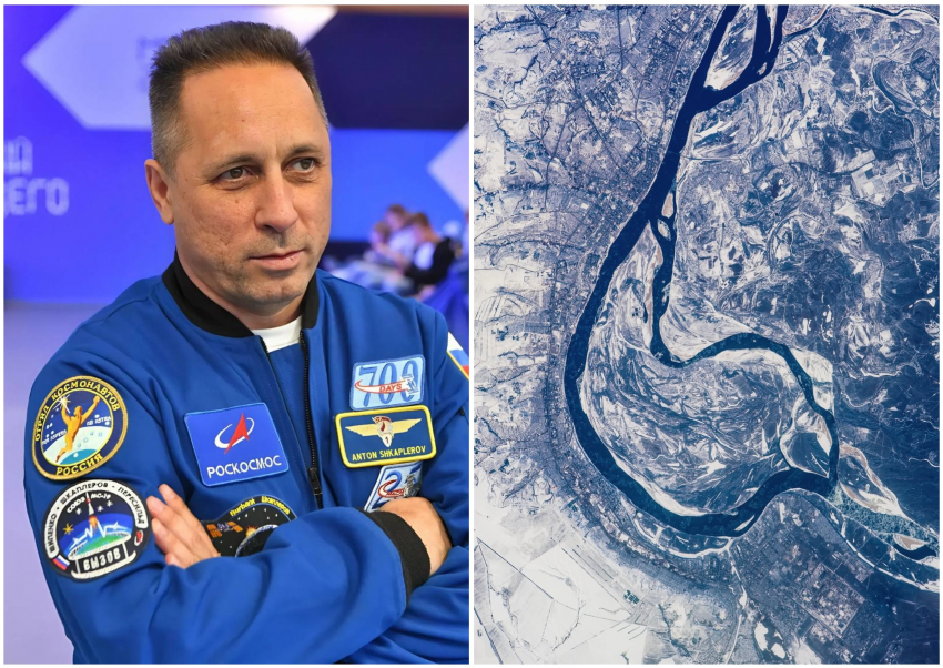 Заснеженный Волгоград показали из космоса