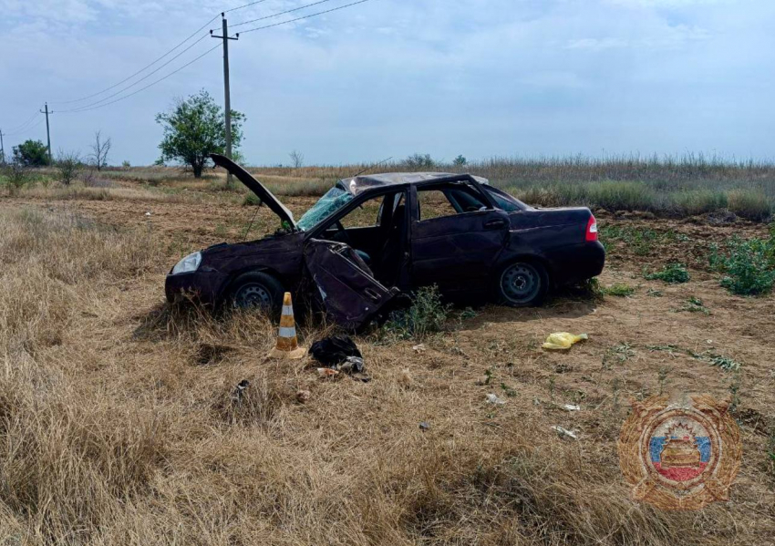 Компания молодежи пострадала в смятой «Приоре» под Волгоградом
