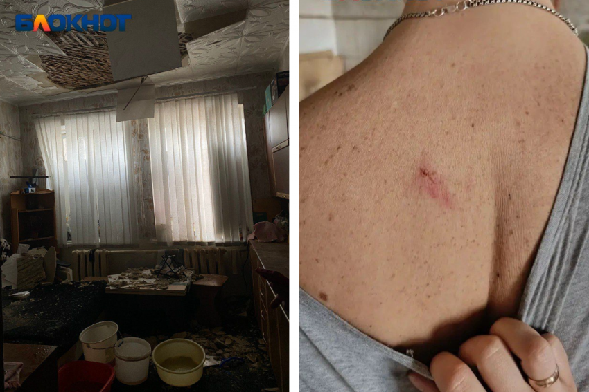 «Инвалид уже сварился»: потолок обрушился в общежитии в Волгограде