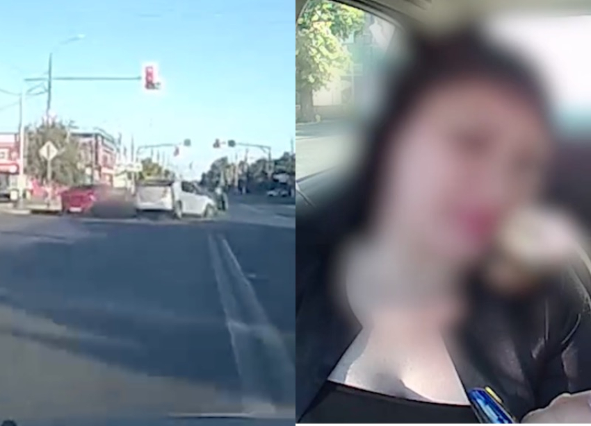 Полицейская погоня за жгучей брюнеткой на красной Mazda попала на видео в Волжском