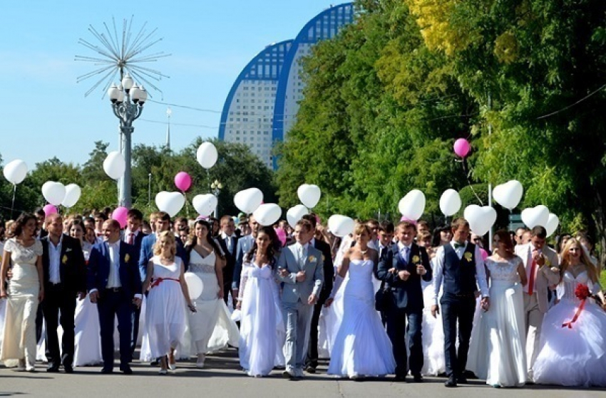 Десятки молодоженов пройдут 11 сентября по набережной Волгограда