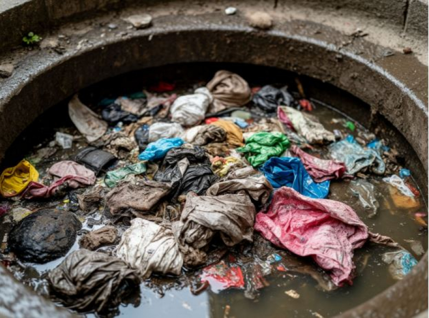 Бетоном и тряпками забили канализацию странные соседи в Волгограде