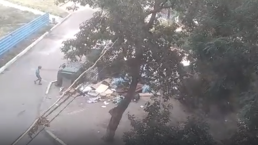 Копошащиеся в горах мусора в волгоградском дворе дети попали на видео 