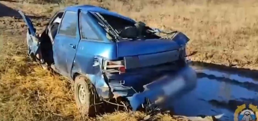 Молодой водитель «двенадцатой» насмерть разбился под Волгоградом — видео