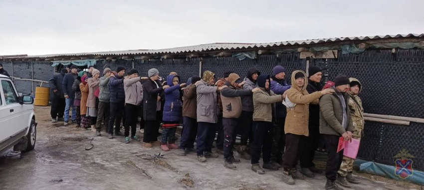 Мигрантов заставили ходить «гуськом» под Волгоградом 