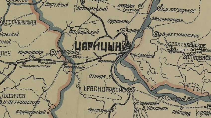 Карта царицынской губернии до революции в хорошем качестве