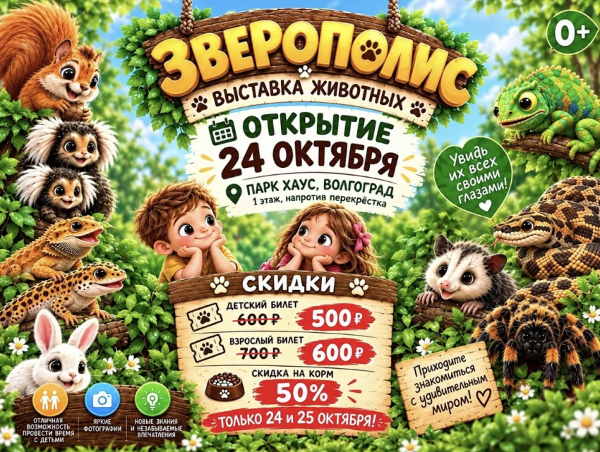 Новая выставка животных «ЗВЕРОПОЛИС» 