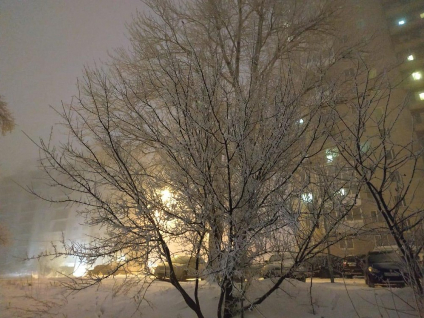 Волгоградцев предупредили о налипании мокрого снега