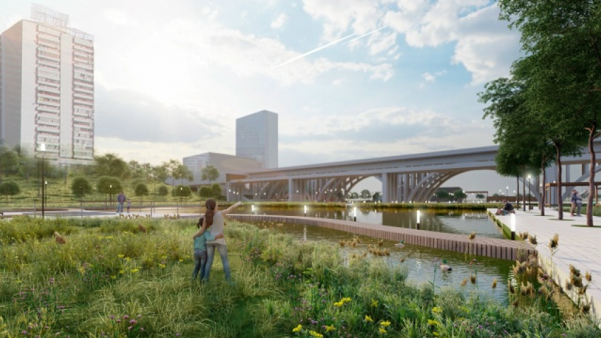 Мечтательный вид на 42 гектара парка в центре показали волгоградцам