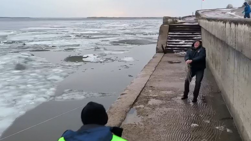 Спасение упавшей с волгоградского моста 17-летней попало на видео 