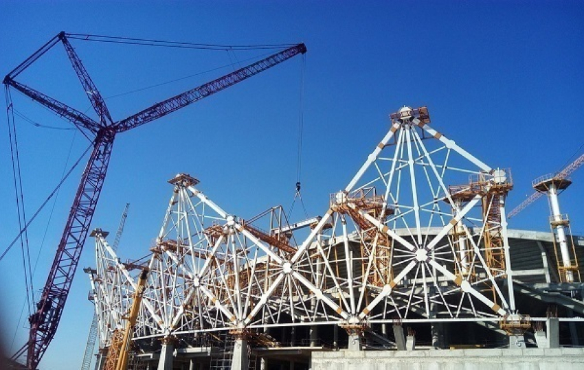 На стадионе «Волгоград Арена» завершили возведение трибун