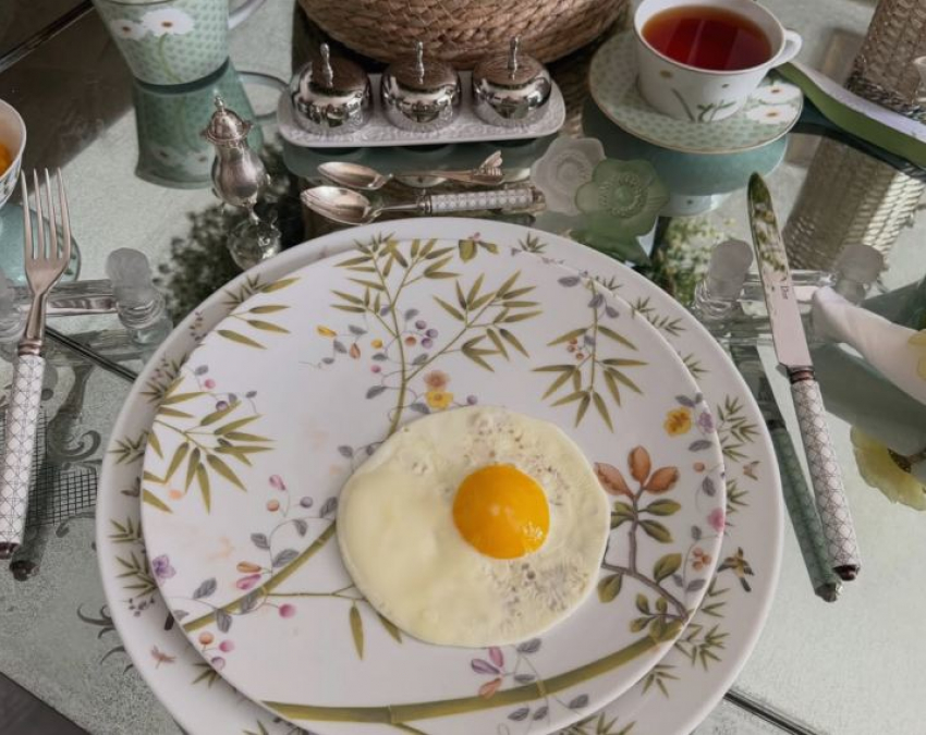 Яна Рудковская насмешила завтраком с посудой на сотни тысяч ради одного яйца