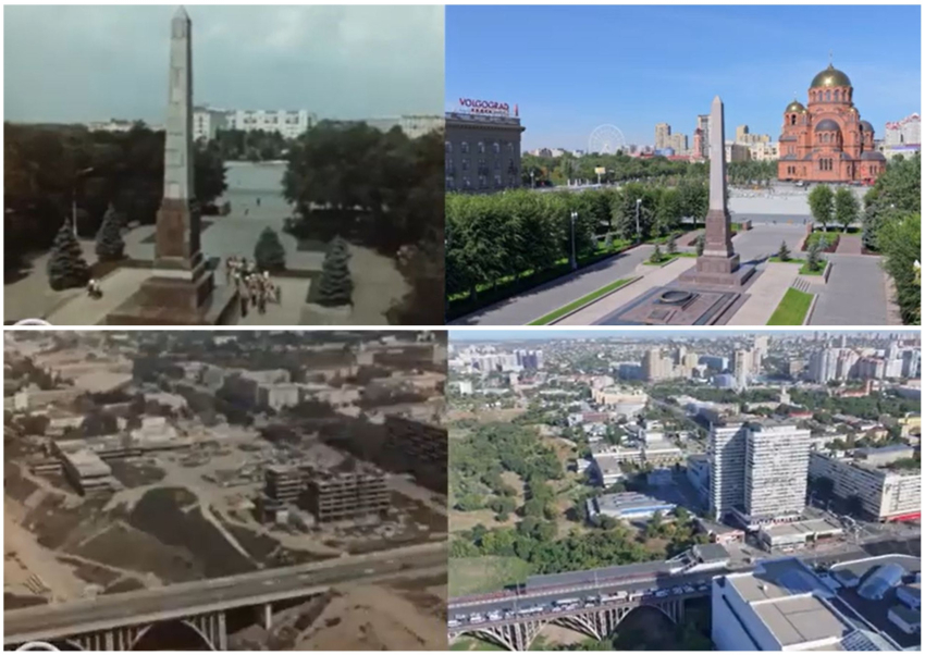 Знаковые виды города с разницей в 50 лет показал волгоградцам мастер высотной съемки Александр Блинков