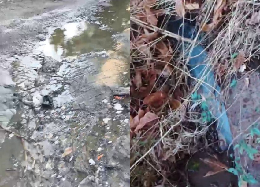 Два эпохальных порыва из-за дырявых труб волгоградцы сняли на видео