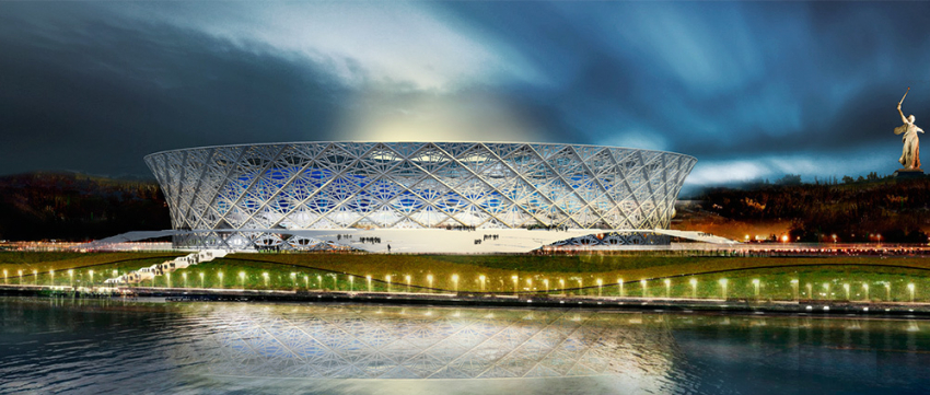 На стадионе Арена-Волгоград завершается строительство 1 этажа