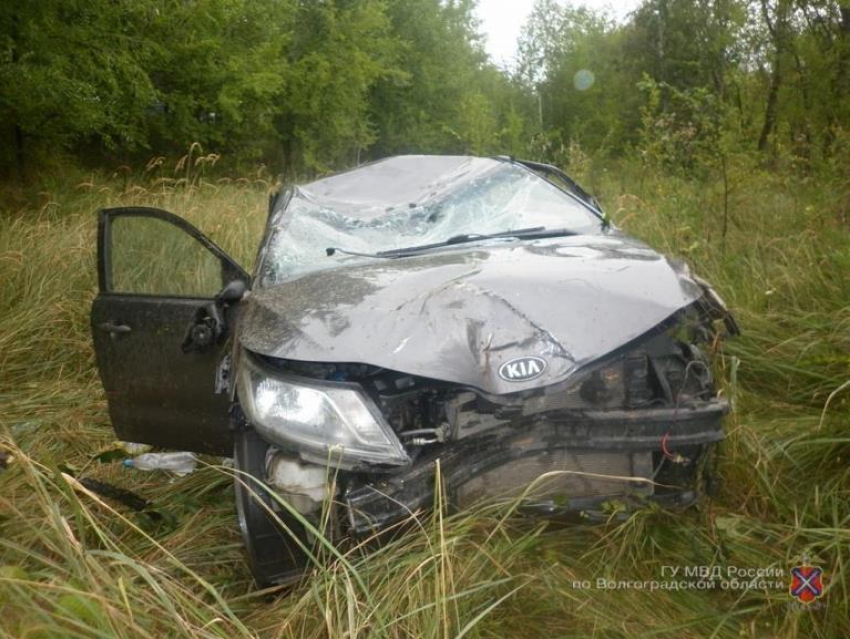 Под Волгоградом автоледи скончалась, вылетев на KIA Rio в кювет