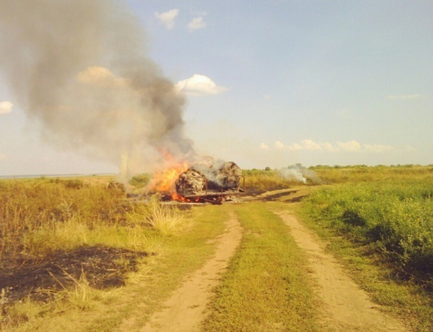 43-летний мужчина обгорел ночью рядом с сеном в Волгоградской области