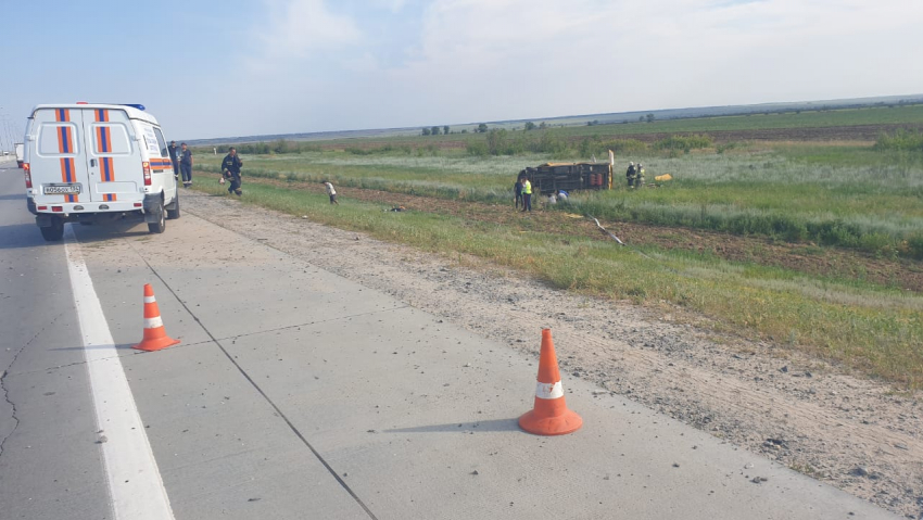 Опубликовано видео с места ДТП в Городище, где пострадали 13 человек в опрокинувшейся «Газели»