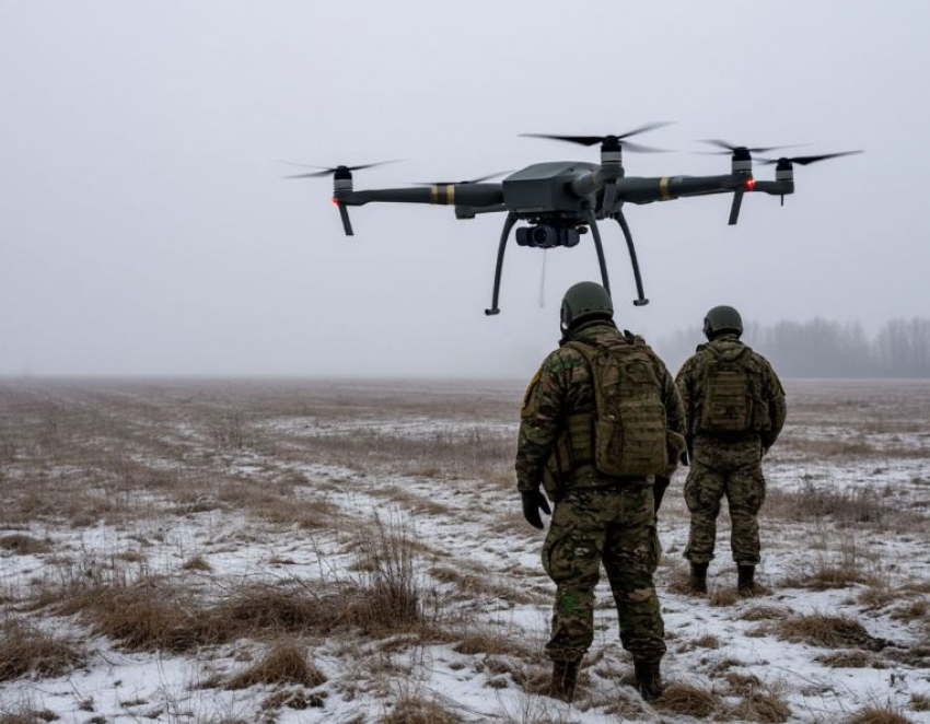 Обломки сбитых БПЛА ищут в туманной степи под Волгоградом