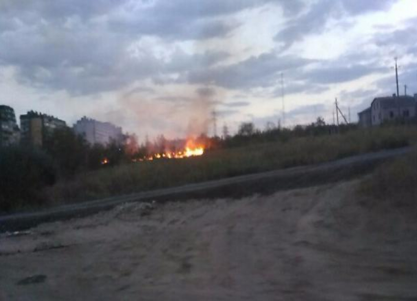 В Волгограде загорелся овраг у жилого комплекса «Комарово»