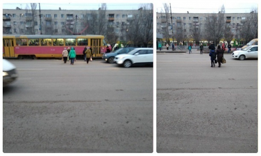 Волгоградские «смертники» бегают по дороге в Красноармейском районе