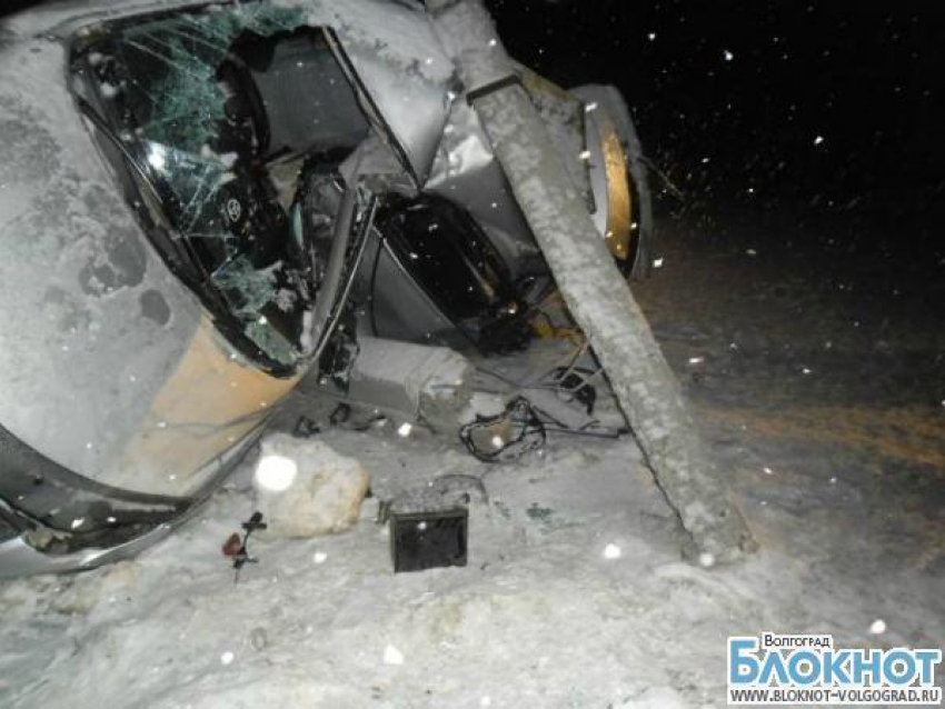 В Волгоградской области водитель без прав погиб, врезавшись на иномарке в столб