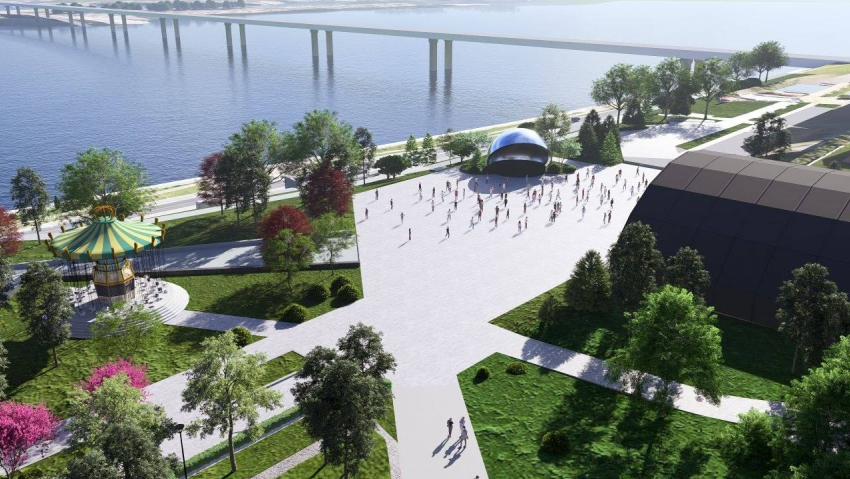 Новая сцена с видом на Волгу и танцующий мост появится в центре Волгограда