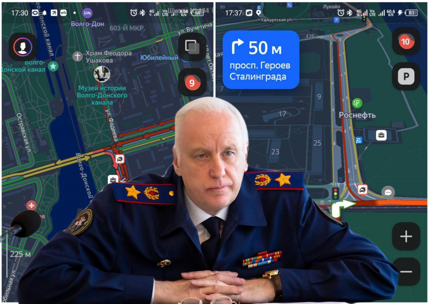 Генерал Бастрыкин заинтересовался забитой фурами транспортной развязкой на юге Волгограда 