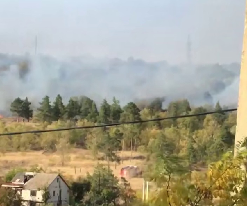 Пожар в закрытой усадьбе «Сосновый бор» сняли на видео волгоградцы