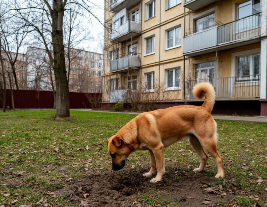 Снег растаял, а фекалии нет: волгоградских собачников ткнули носом в пахучие кучки