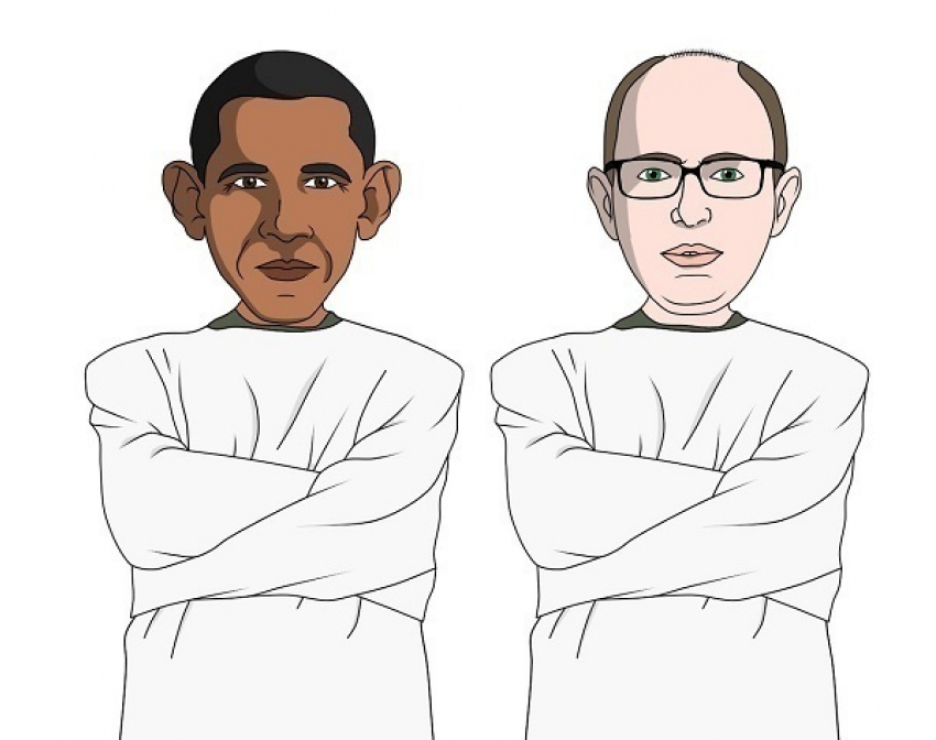 Мультипликатор из Волгоградской области одел Обаму и Яценюка в смирительные рубашки 